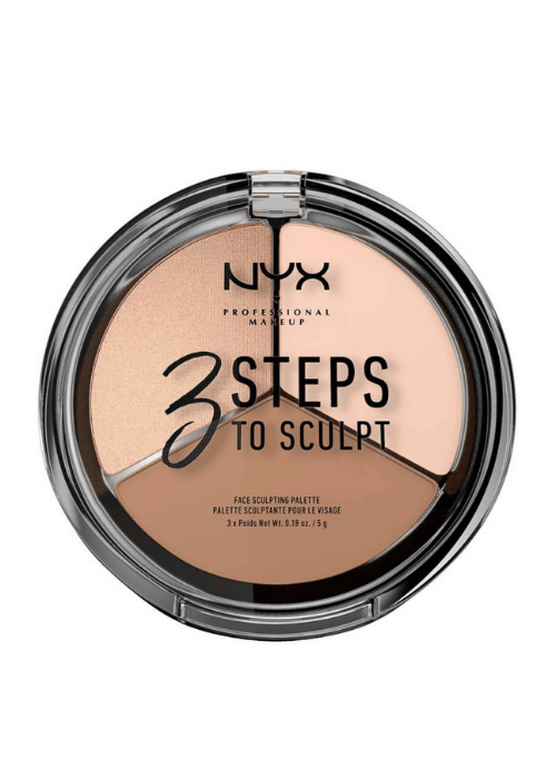 NYX Professional Makeup 3 Steps to Sculpt Face Palette